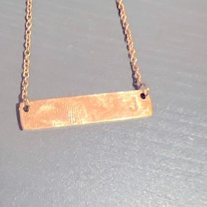 Rose Gold J initial necklace